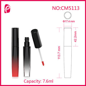 Plastic Packaging Lip Gloss Container Empty Unique Lip Gloss Tube With Injection Bottle Cm5113