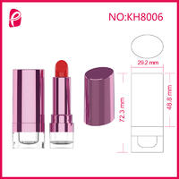 Plastic Oval Shape Pink Lipstick Tube With Empty Bottom Kh8006