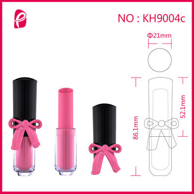 Cute Black Cosmetic Tube Custom Lipstick Cases With Bowknot Design Kh9004c