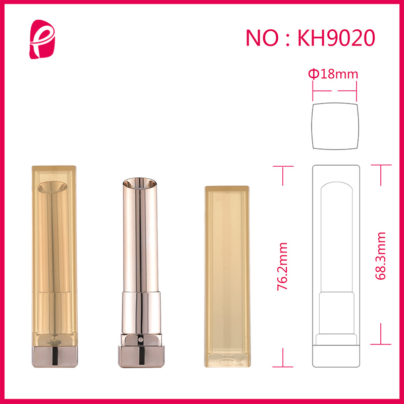 Lipstick Tube High-Grade Plastic Square Packaging Tube Lipstick Cover With Clear Lid Kh9020