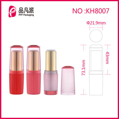 Round Cosmetic Packaging Tube Empty Custom Lipstick Container KH8007
