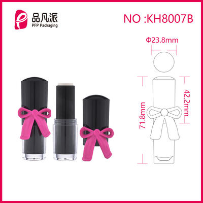 Cute Black Cosmetic Tube Custom Lipstick Cases With Bowknot Design KH8007B