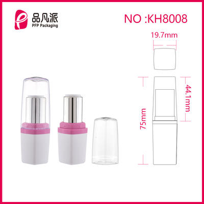 High-Grade Empty Square Tube  Custom Lipstick Container With Clear CapKH8008