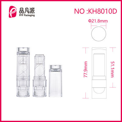 High-Grade Empty Round Clear Tube Lipstick KH8010D