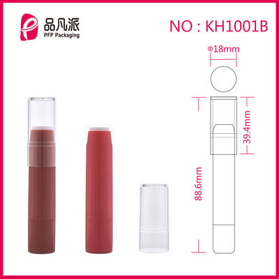 Empty Round Double Color Lipstick Pen With Clear Cap KH1001B