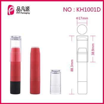 Empty Round Double Color Lipstick Pen With Clear Cap KH1001D