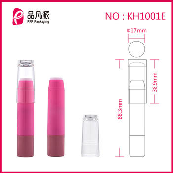 Empty Round Double Color Lipstick Pen With Clear Cap KH1001E