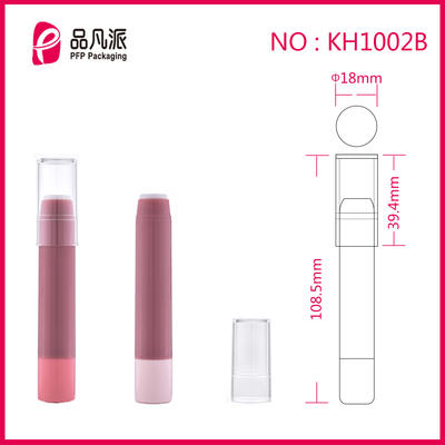 Empty Round Double Color Lipstick Pen With Clear Cap KH1002B