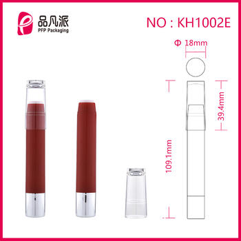 Empty Round Double Color Lipstick Pen With Clear Cap KH1002E