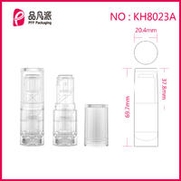 High-Grade Empty Round Clear Tube Lipstick KH8023A