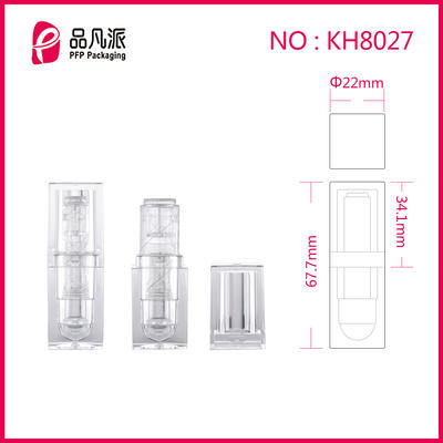 High-Grade Empty Square Clear Tube Lipstick KH8027