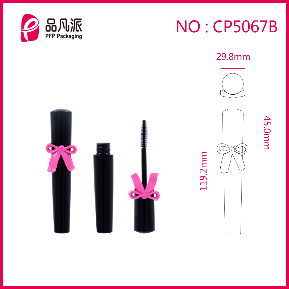 Empty Mascara Tubes With Bowknot Design CP5067B