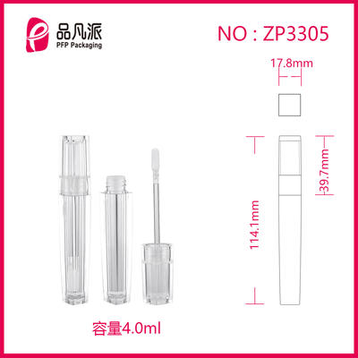 Plastic Cosmetic Packaging Empty Clear Lip Gloss Tube ZP3305