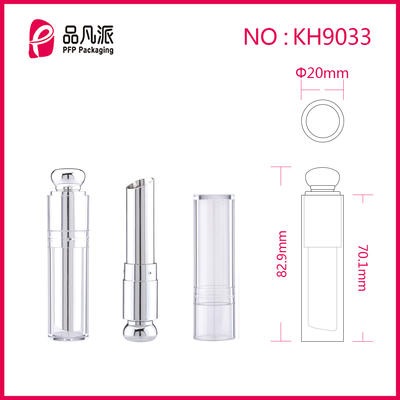 Empty Round Lipstick Tube With Clear Cap KH9033
