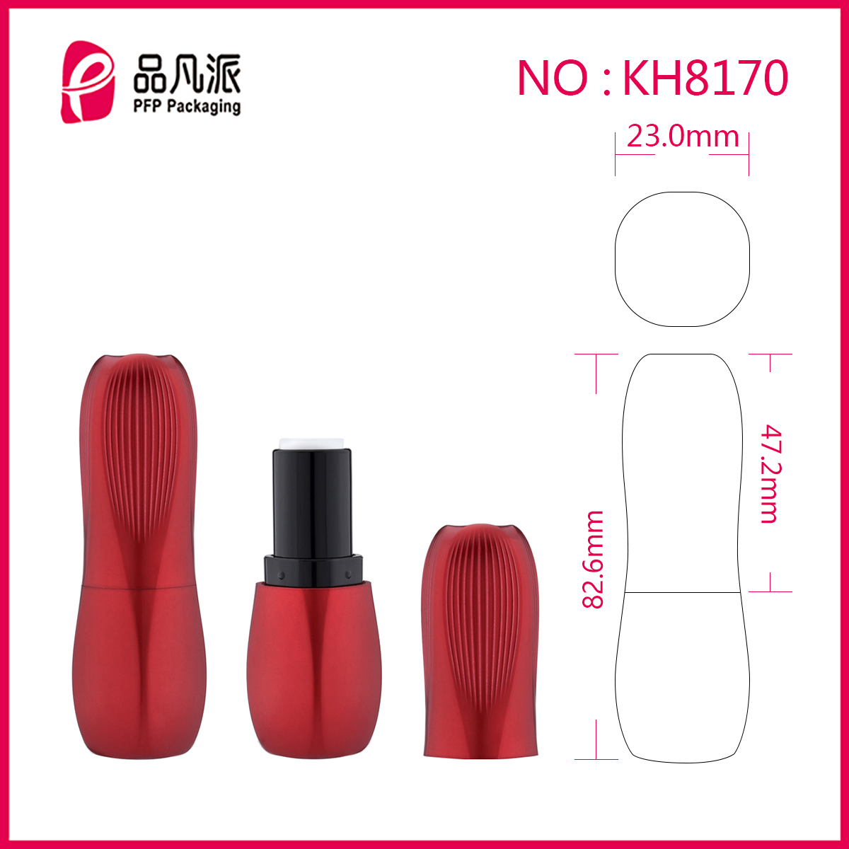 Empty Unique Design Lipstick Tube KH8170