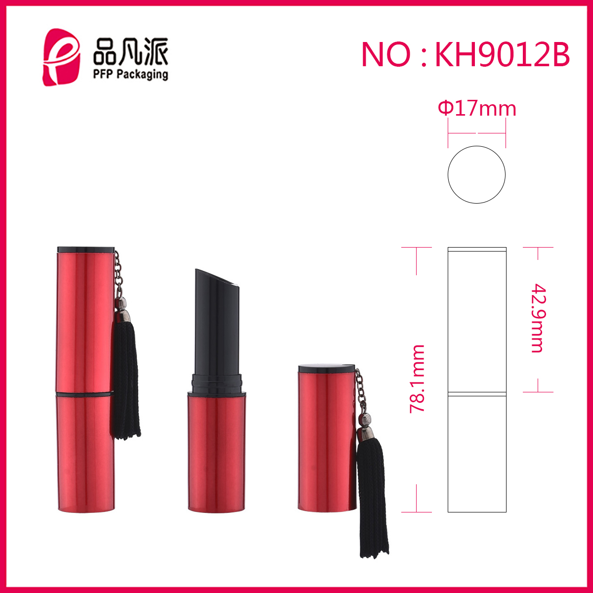 Empty Round Lipstick Tube With Tassels KH9012B
