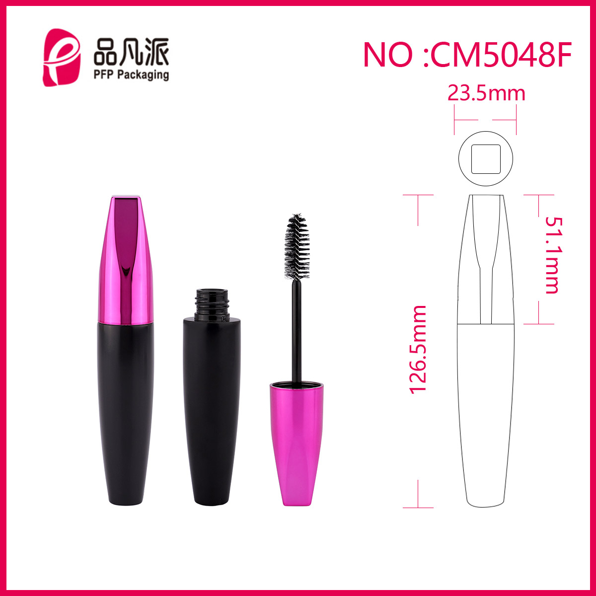 Empty Mascara Tubes With Brush CM5048F
