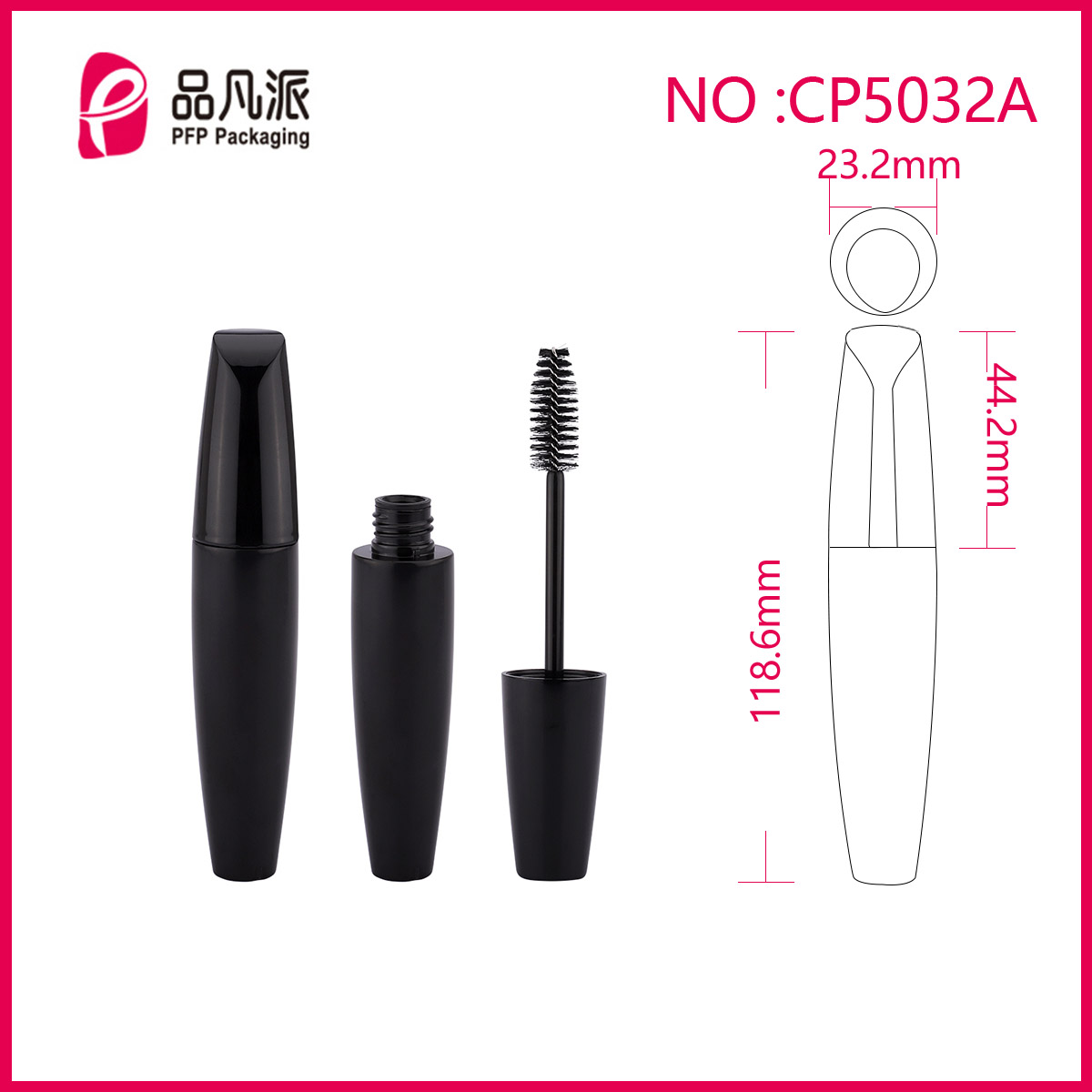 Empty Mascara Tubes With Brush CP5032