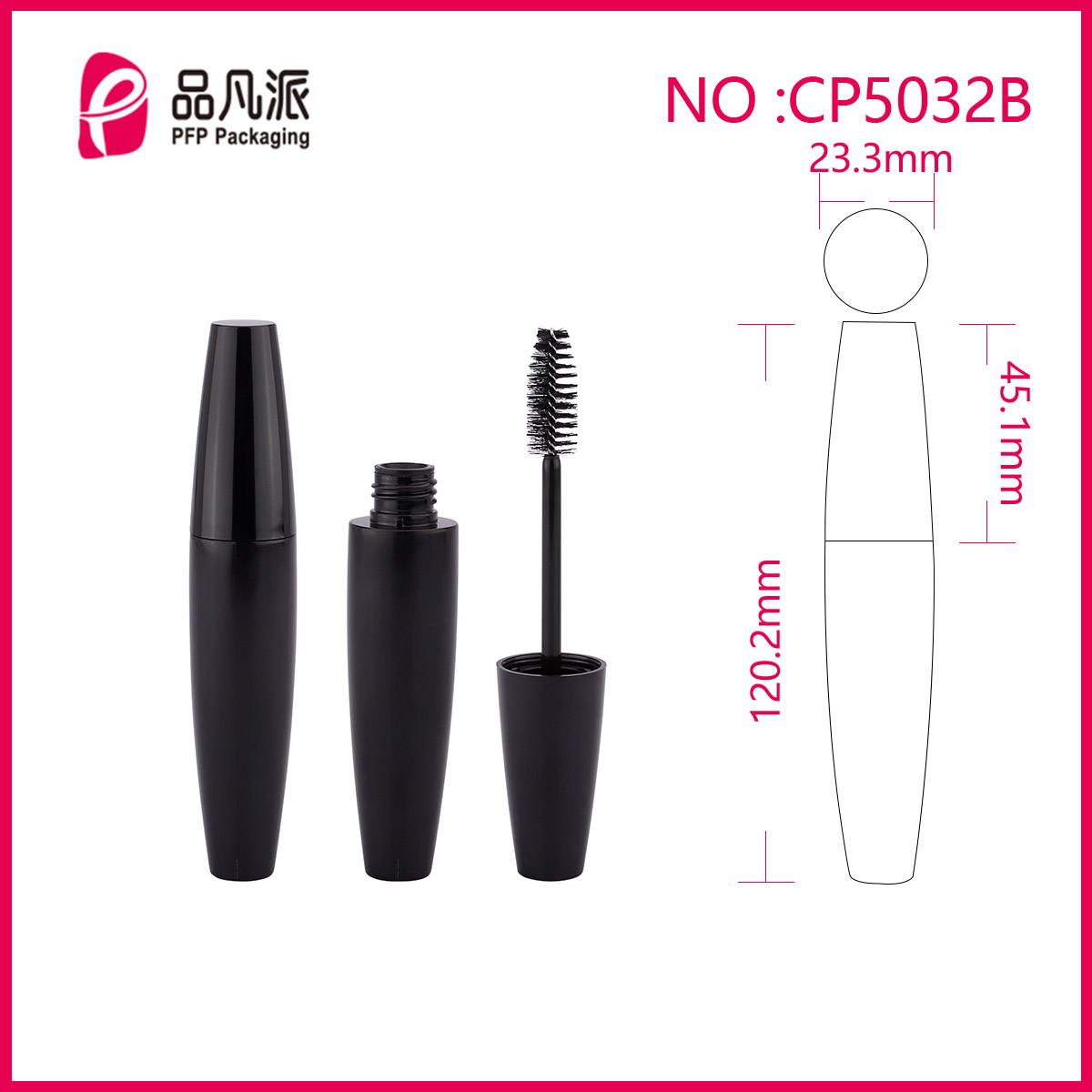 Empty Mascara Tubes With Brush CP5032B